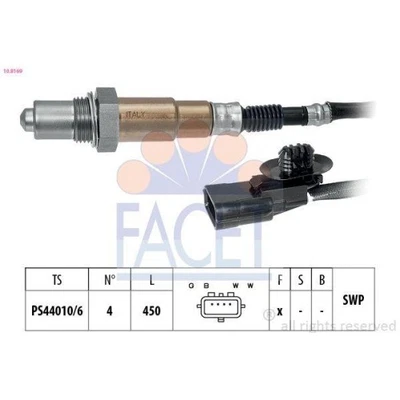 Sonda Lambda Facet 10.8169 Made In Italy - Oe Equivalent per Lada Renault Dacia - Immagine 1 di 2