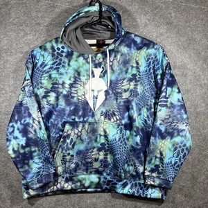 Kryptek Pontus Hoodie Spartan Helmet Blue Camouflage Long Sleeve Mens Size XL - Picture 1 of 11