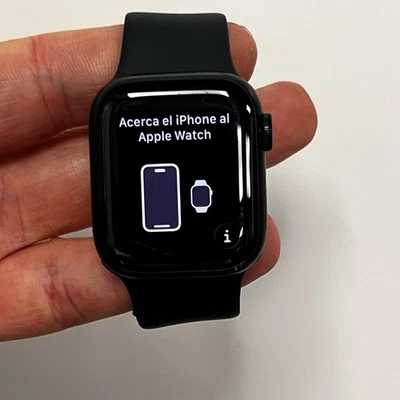 Apple Watch Series 9 41mm  GPS + Cellular - Midnight with Black Sport Band - Image 1 of 4