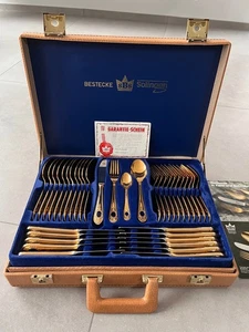 SBS Solingen Toscana de Luxe 1280 L /  23/24 Karat hartvergoldet / 70tlg Besteck - Bild 1 von 16