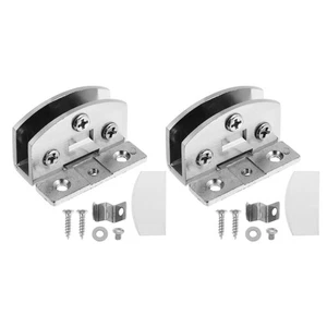  2 Pcs Transparent Glass Hinge Replacement Hinges for Cabinet Doors Kitchen - Bild 1 von 12