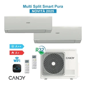 Candy Pura CY2T14 + CY12 + CY09 Climatiseur Double Split 12000+9000Btu 2,6+3,5Kw - Imagen 1 de 12