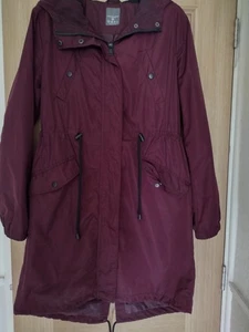 Primark Ladies Hooded Rain Coat Aubergine Colour Size XS - Picture 1 of 5