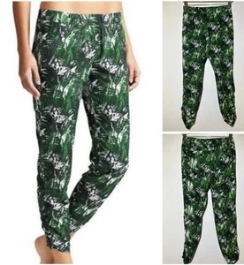 Athleta Women’s Palms Printed Aspire Side Cord Ruched Pants Size 2 - Picture 1 of 8