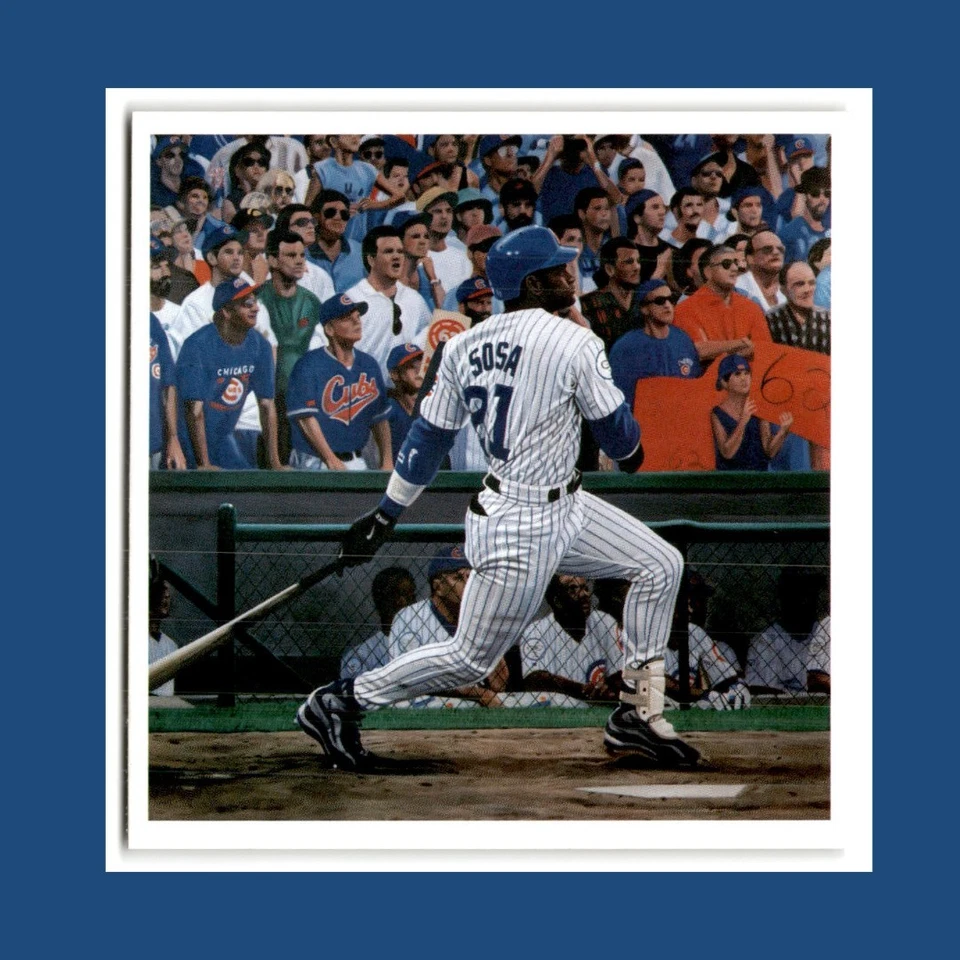 Sammy Sosa 62nd HR 1998 Chicago Cubs Andy Jurinko Art Bill Goff MLB Postcard - Image 1 of 2