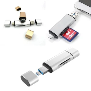 3 In 1 USB Type-C Micro USB Reader Universal Memory OTG Reader for Phone - Zdjęcie 1 z 11