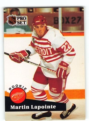 Martin Lapointe 1991 Detroit Red Wings Rookie Card - Image 1 of 2