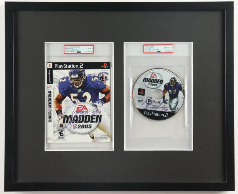 Ray Lewis Signed Madden 2005 19x29 Framed Display PSA Autograph Ravens HOF - Image 1 of 3