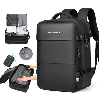 VenturePack Vacuum Travel Backpack – Large Cabin Bag (Fits 17” Laptop) With Pump - Image 1 of 4