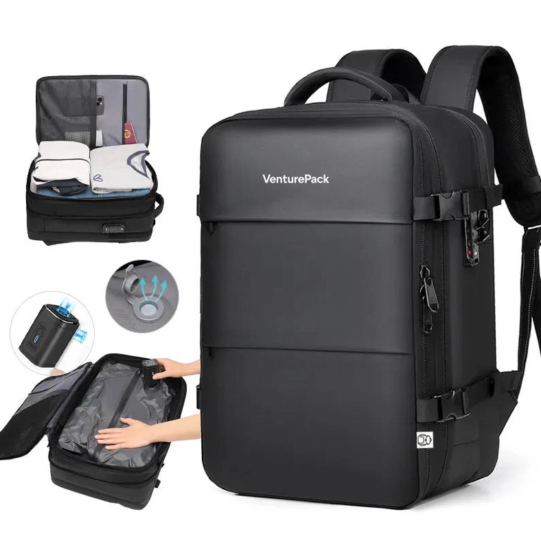 VenturePack Vacuum Travel Backpack – Large Cabin Bag (Fits 17” Laptop) With Pump - Image 1 of 4