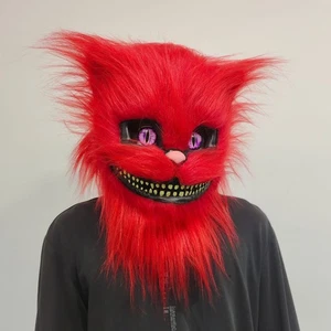 Cat Cosplay Halloween Party Supplies Alice Cheshire Cat Headgear Latex Mask - Picture 1 of 21