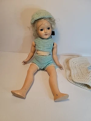  IDEAL  DOLL  P-91 Platinum  Blonde Hair Blue Eyes Needs Repair.  - Image 1 of 4