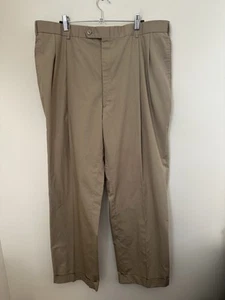 Jos. Pantalones A Bank Para Hombres Marrón Viajero Lana Plisada Ropa de Trabajo Vestido Pantalones ¡LEER! - Imagen 1 de 6