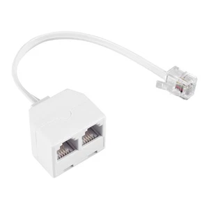 6P2C RJ11-Stecker auf Buchse 2 Wege Telefon Splitter Konverter Kabel I3X99415 - Zdjęcie 1 z 7