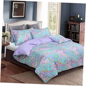 Full Size Colorful Paisley Western Bedding 78×86 inches Bedding Sets Vintage - Picture 1 of 8
