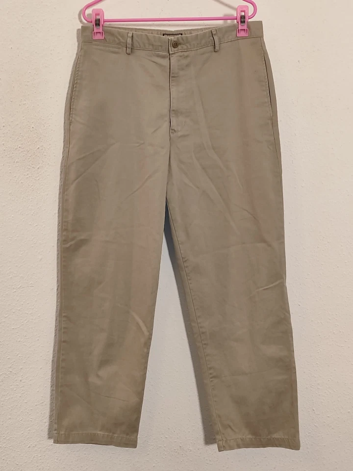 Dockers 90s vintage khaki trousers beige straight fit 100% cotton W34 L30 - Imagen 1 de 4