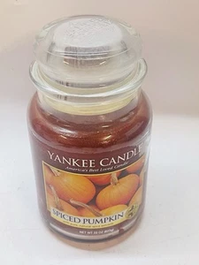 Yankee Candle Spiced Pumpkin Scented, Classic 22oz Large Jar Single Wick - Picture 1 of 3