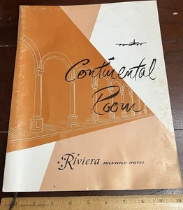 Menu CONTINENTAL ROOM RIVIERA IDLEWILD HOTEL, Luncheon, Hot Turkey Platter $1.85 - Picture 1 of 8