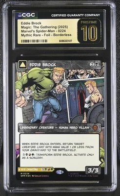 EDDIE BROCK Marvel's Spider-Man Borderless Foil Mythic CGC Pristine 10 MTG - Image 1 of 2