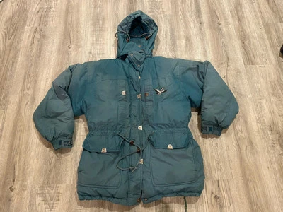 Vintage Triple Fat Goose Jacket Mens Small Green/Blue Faded Duck Down Puffer - Image 1 of 4