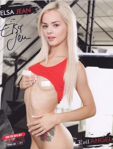 ELSA JEAN Rare signed eViL 8.5x11 Photo! Autograph AVN - Picture 1 of 1