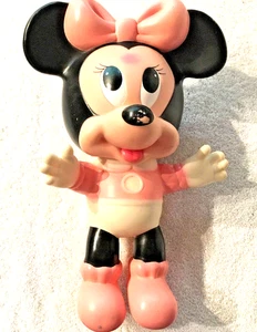 Muñeca de colección Disney Baby Minnie Mouse 11" vinilo suave exprimible - ¡Cariño! - Imagen 1 de 5