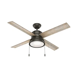 Hunter 52" Loki Ceiling Fan w/ LED Light Pull Chain Modern Casual Transitional - Picture 1 of 3