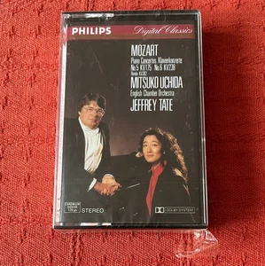 MOZART PIANO CONCERTOS NOS 5 & 6 - CASSETTE TAPE - MITSUKO UCHIDA/JEFFREY TATE - Picture 1 of 3