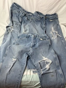 Rustler men’s jeans distressed/destroyed (3 pairs) 33x32 - Picture 1 of 12