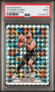 2023 Panini Mosaic Stained Glass Stephen Curry #4 PSA 9 - Picture 1 of 2