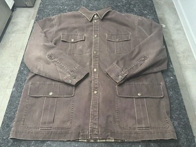 Abrigo de Granero Levi’s Para Hombres Tareas Franela Forrado XL De Gran Tamaño Bolsillos con Botones a Presión Foto 1 de 4