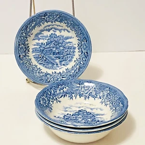4 fruteros Colonial Village Salem China English Village Transferware - Imagen 1 de 2
