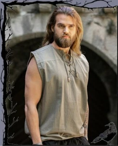 Camisa de mercado de verano medieval camisa sin mangas con cordones - Jean Leonardo Carbone - Imagen 1 de 3