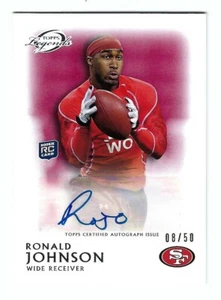 2011 Topps Ronald Johnson RC AUTO #/50 San Francisco 49ers California USC - Picture 1 of 2