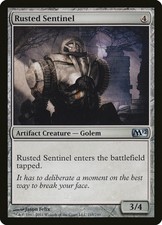 1x FOIL Rusted Sentinel M12 No215 MTG Magic 2012 NM/UNPLAY English UC card x1