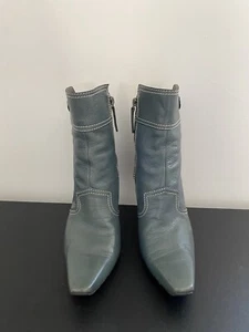 Tods ankle boots leather green/teal size 39 - Picture 1 of 10