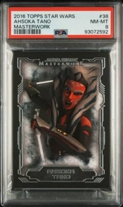 2016 Topps Star Wars Masterwork #38 Ahsoka Tano PSA 8 Near Mint-Mint - Picture 1 of 2