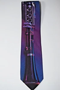 Corbata de colección Ralph Marlin cuello clarinete para hombre instrumento de viento banda musical profesor 1994 - Imagen 1 de 6