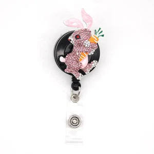 2pcs/lot Easter Egg Bunny Badge Holder Reel for Nurse Student ID Name Card - Picture 1 of 10
