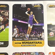 VICTOR WEMBANYAMA NEW UNCUT ROOKIE CARD 2023 SPORTS ILLUSTRATED 4 KIDS FULL MAG