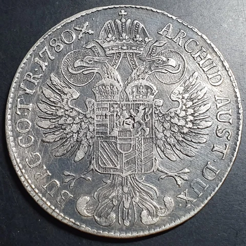 Austria Maria Theresia Theresa Silver Thaler 1780 AUST not AVST Not Restrike Cover