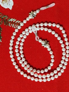 Brillenkette Damen Künstliche Perlen handgemachte Brillenkette Brillenhalterung - Bild 1 von 2