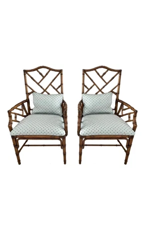 (2)Tommy Bahama Style Island Estate Ceylon Arm Chairs Cover