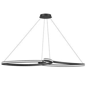 Dainolite Nola 1 Light LED Horizontal Pendant, Black/White - NOL-6066LEDHP-MB - Picture 1 of 1