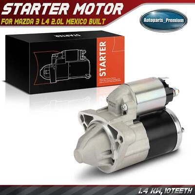 1xMotor de arranque para Mazda 3 2014 2015-2018 L4 2,0 L Construido en México 1,4 KW 12 V CW 10T Foto 1 de 4