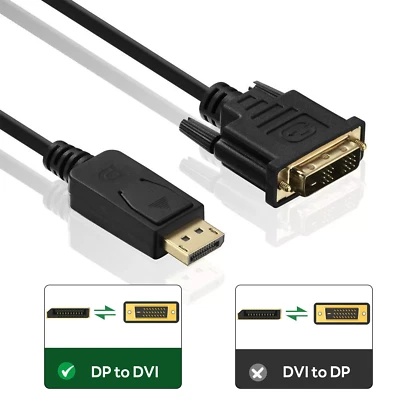 M43 DisplayPort auf DVI Kabel 1,8m 1080P DP zu DVI Konverter für Monitor DHL - Bild 1 von 4
