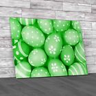 Eggs Painted Kids Easter Green Canvas Print Large Picture Wall Art