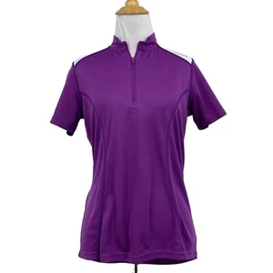 Canari Cycling Jersey Womens S Small Purple Quarter Zip Mock Neck Drop Cut - Picture 1 of 14