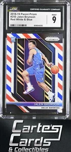Jalen Brunson 2018-19 Panini Prizm #250 Red White and Blue Mavericks RC CGC 9 - Picture 1 of 2