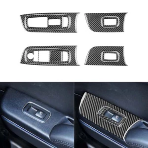 Carbon Fiber Interior Power Window Switch Cover Trim Fit For Charger 2011-2014 - Picture 1 of 9